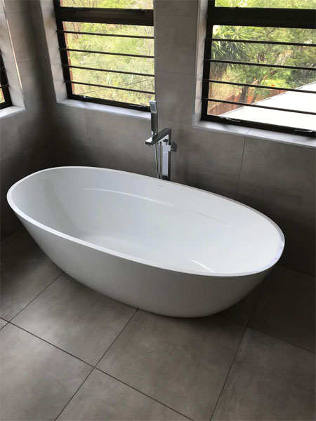 Modern completed bathroom renovation