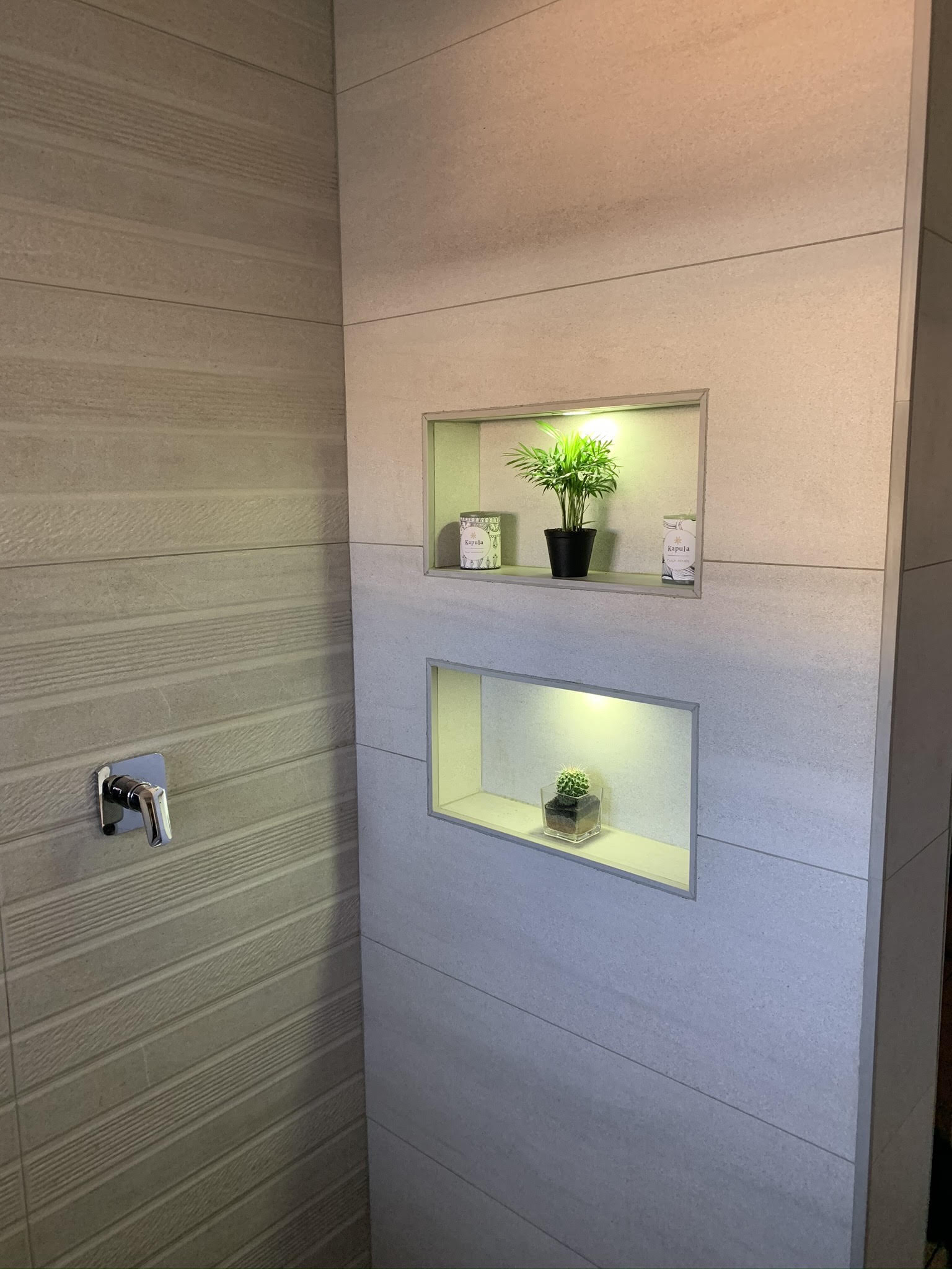 Completed modern bathroom renovation