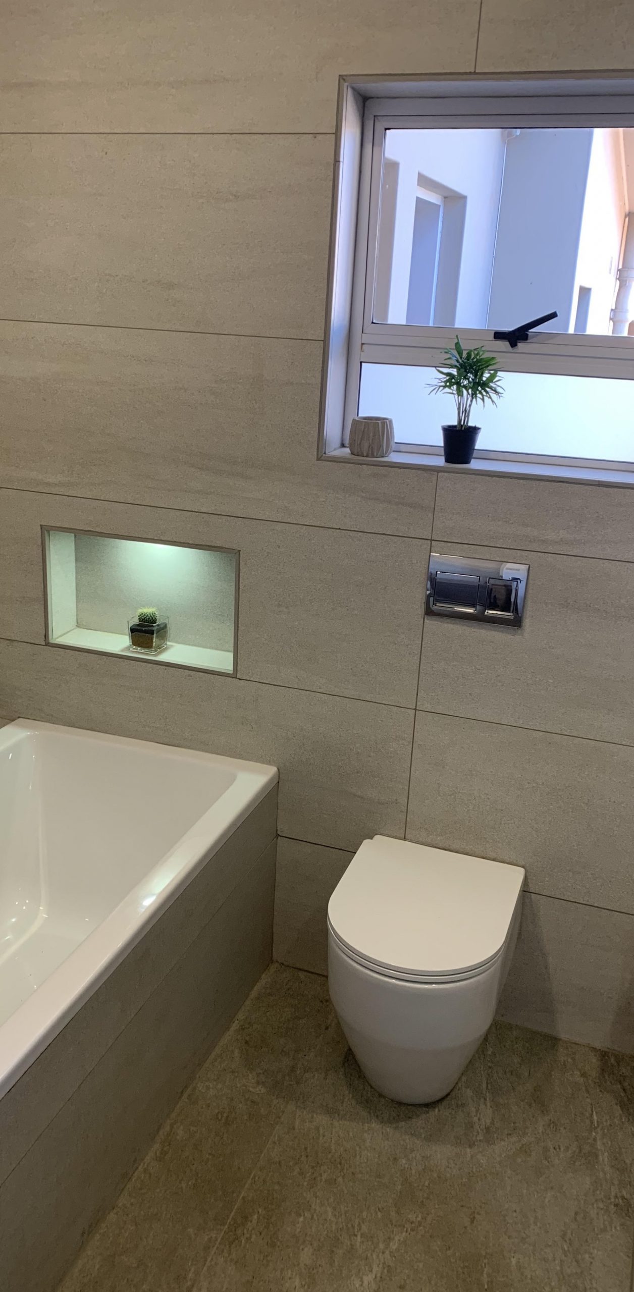 Completed bathroom renovation by Bathroom Galore