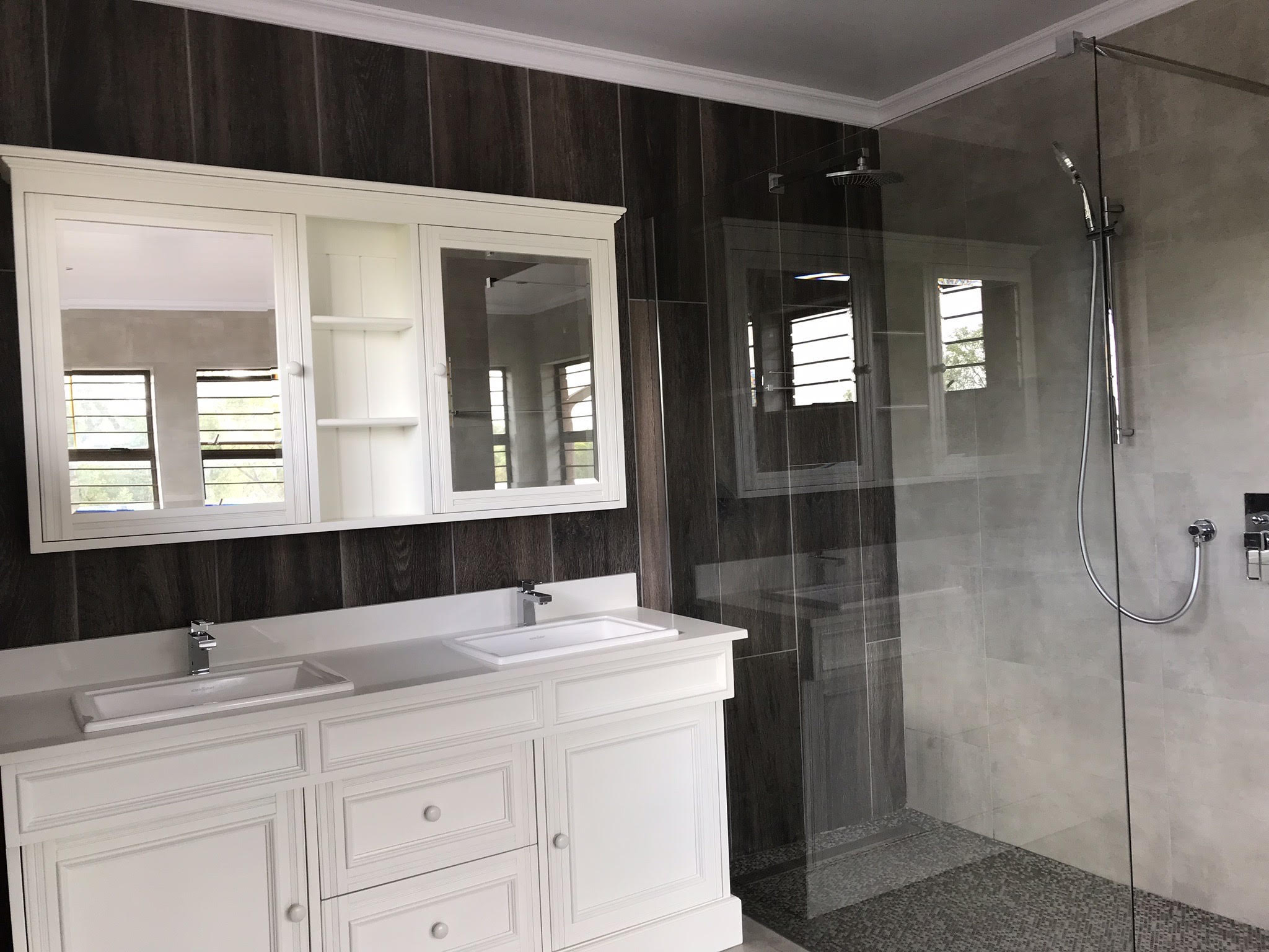 Modern bathroom renovation with contemporary finishes