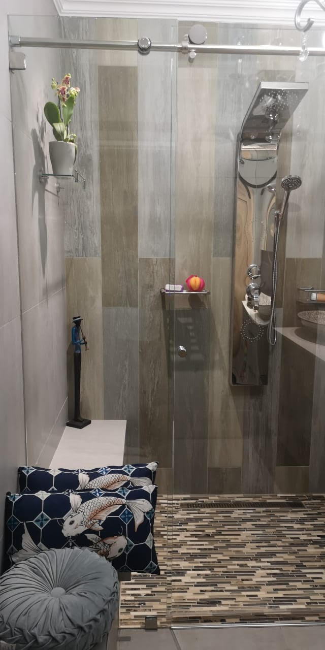 Completed bathroom renovation detail