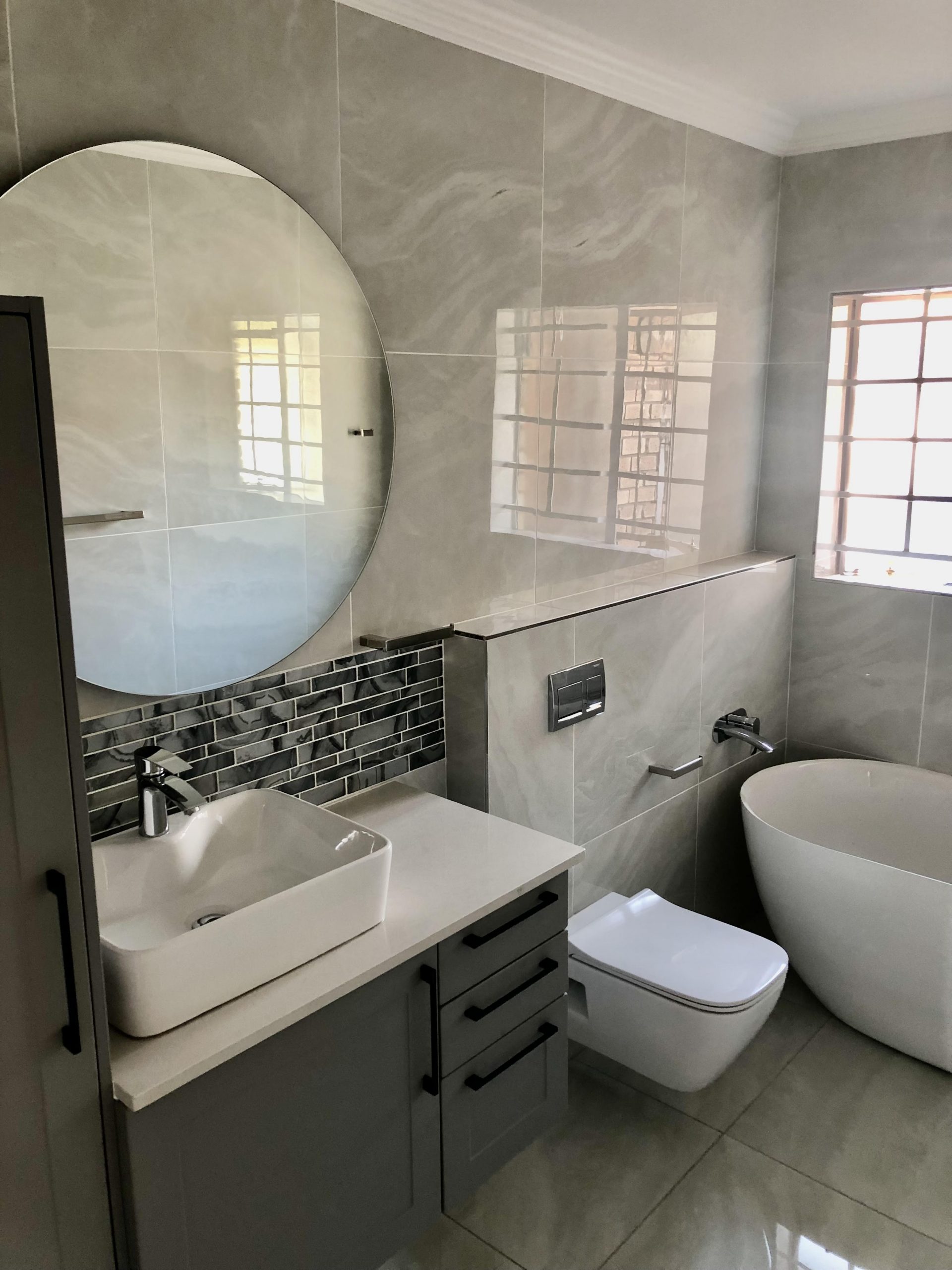 Completed bathroom renovation by Bathroom Galore