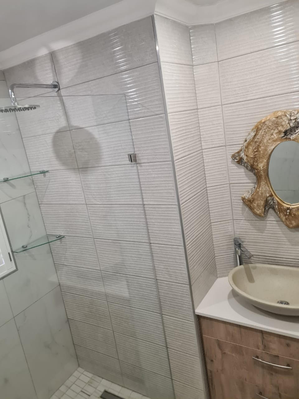 Modern bathroom renovation detail