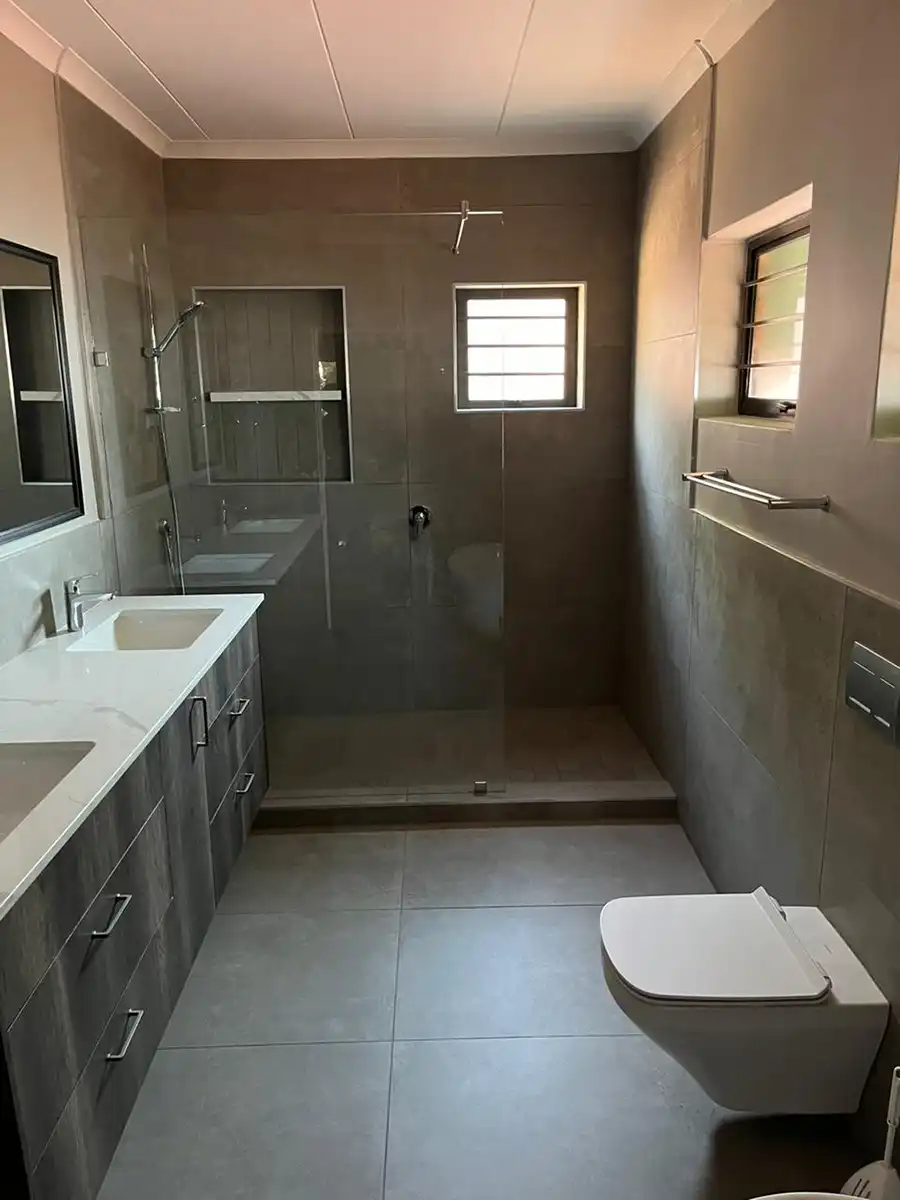 Contemporary bathroom renovation detail