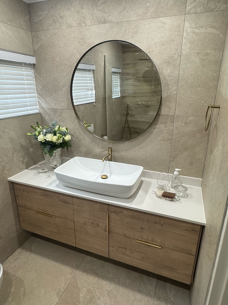Modern bathroom vanity renovation in Centurion