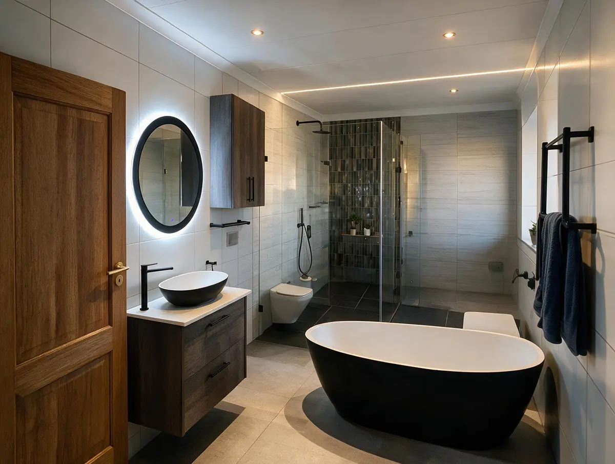 Completed bathroom renovation project