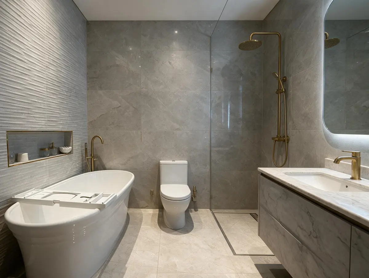 Completed bathroom renovation project