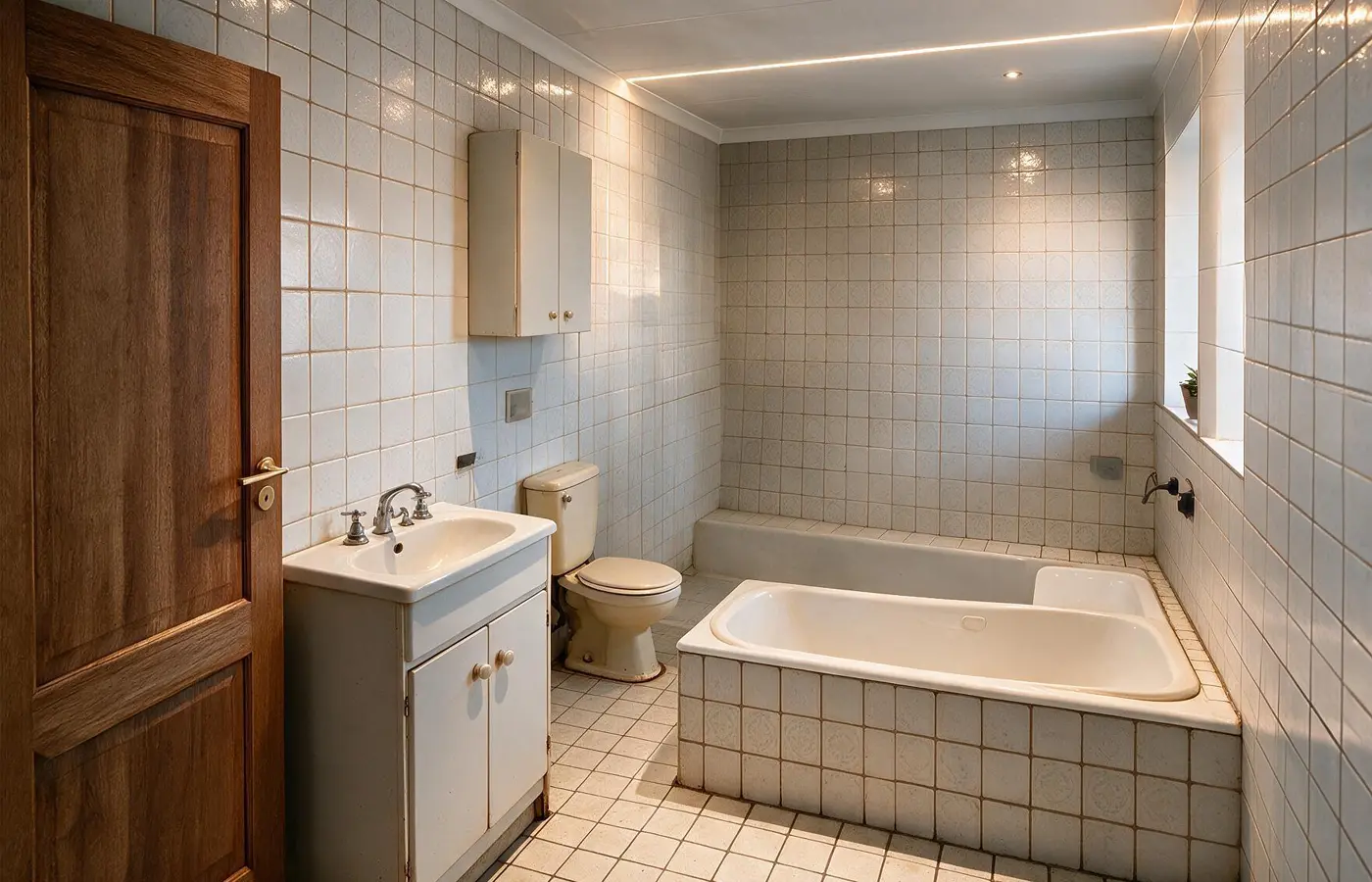 Bathroom before complete renovation