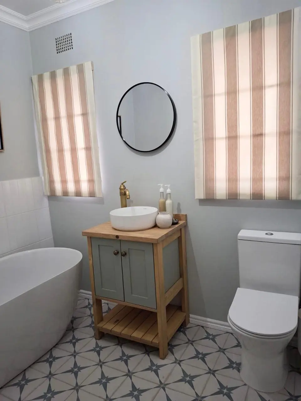 Completed bathroom renovation