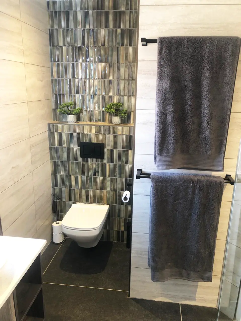 Completed bathroom renovation detail