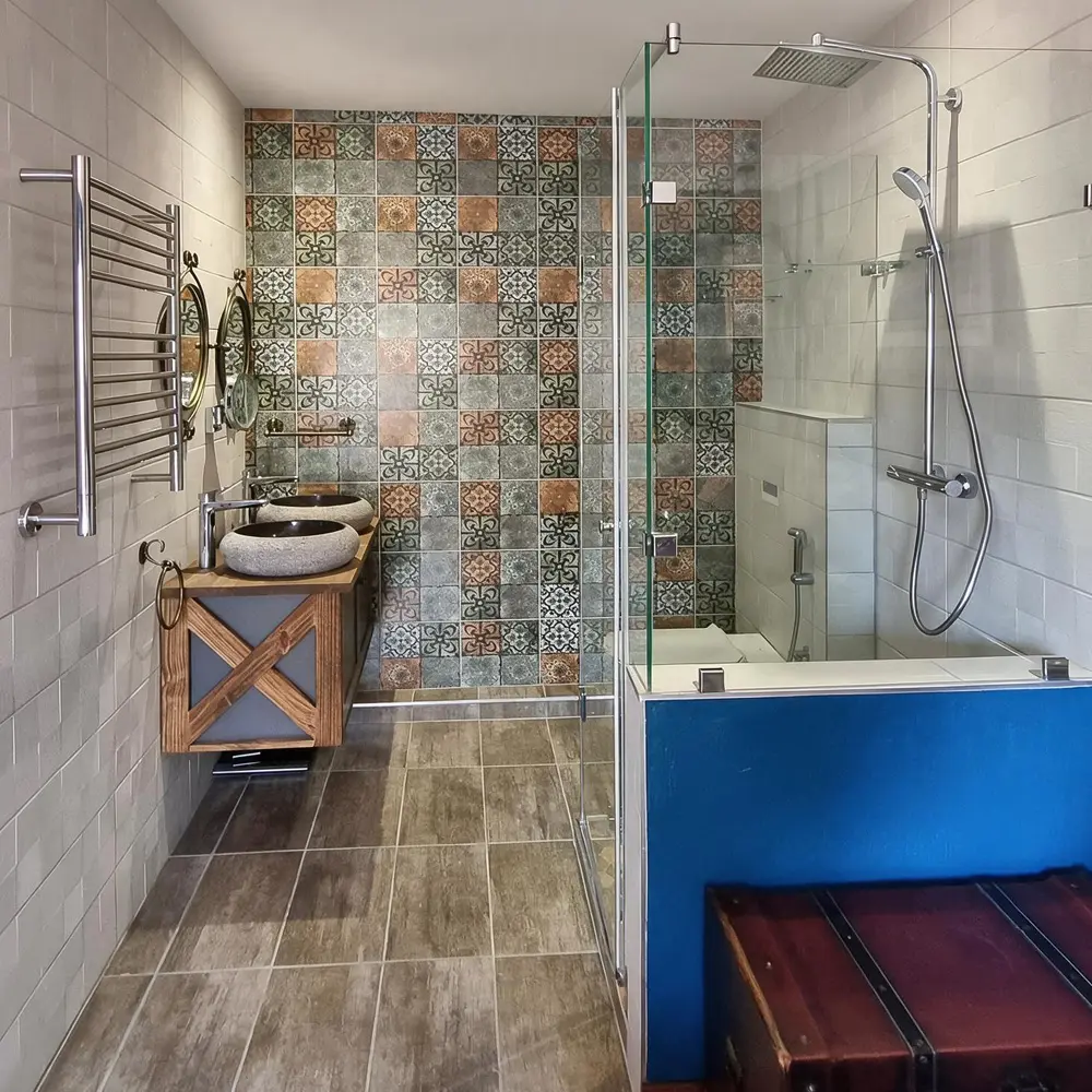 Completed bathroom renovation project