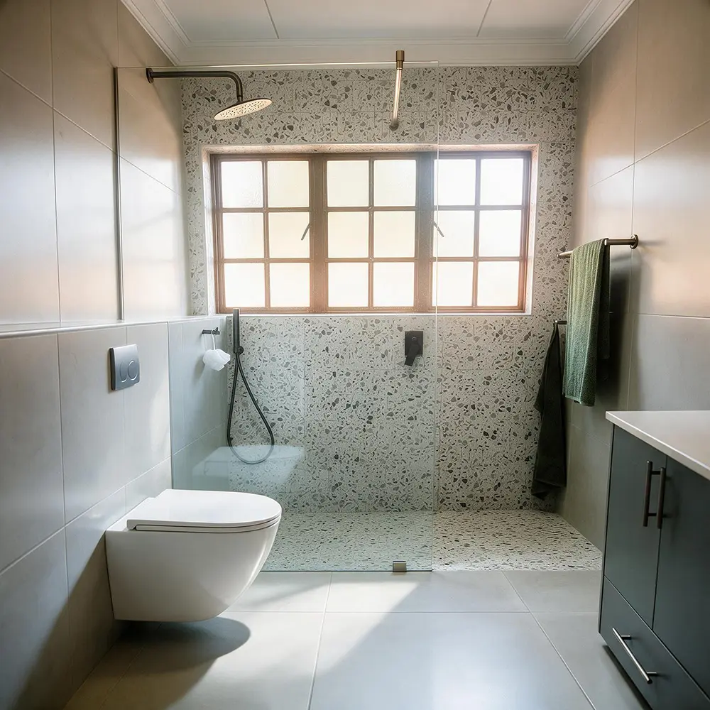 Completed bathroom renovation project