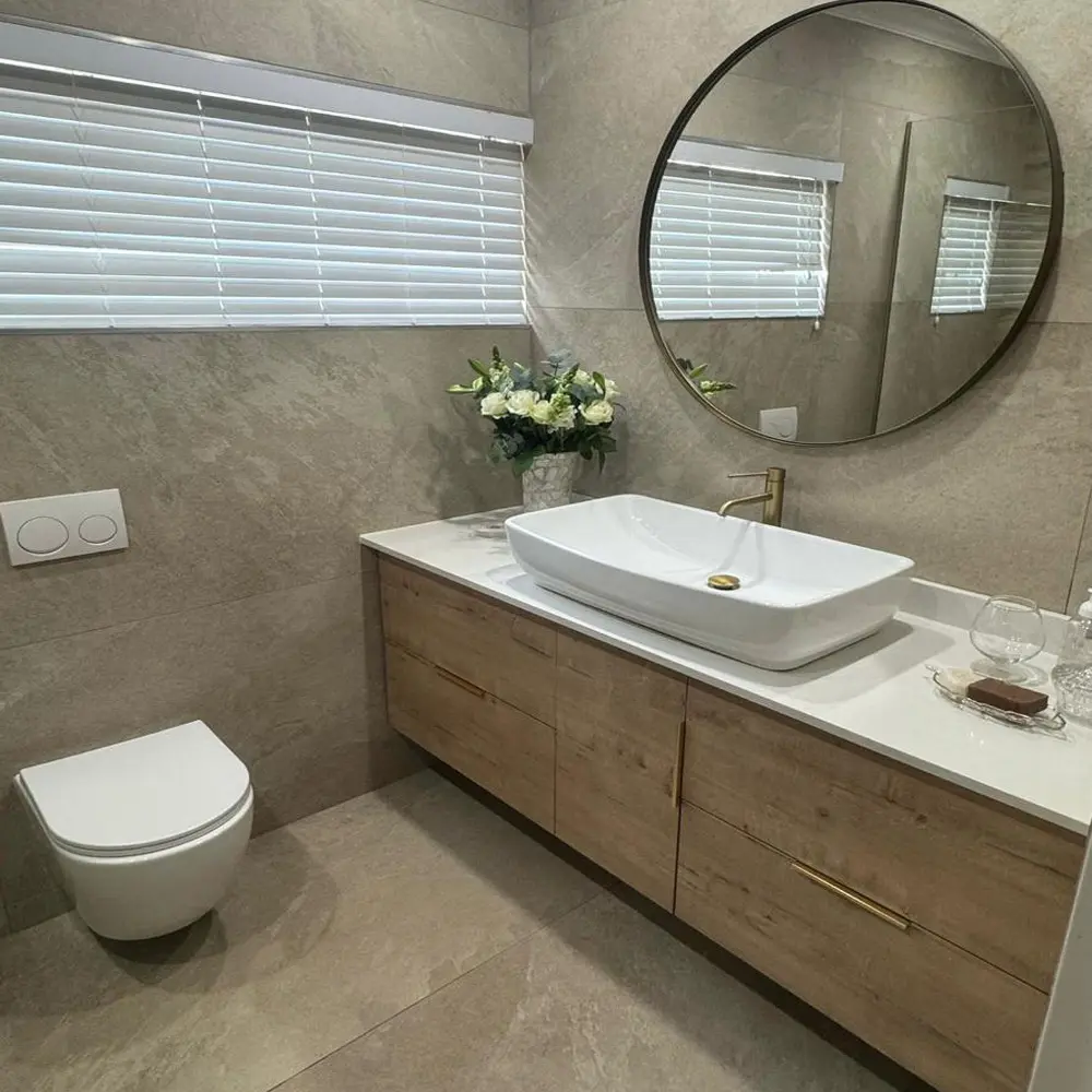 Completed bathroom renovation project