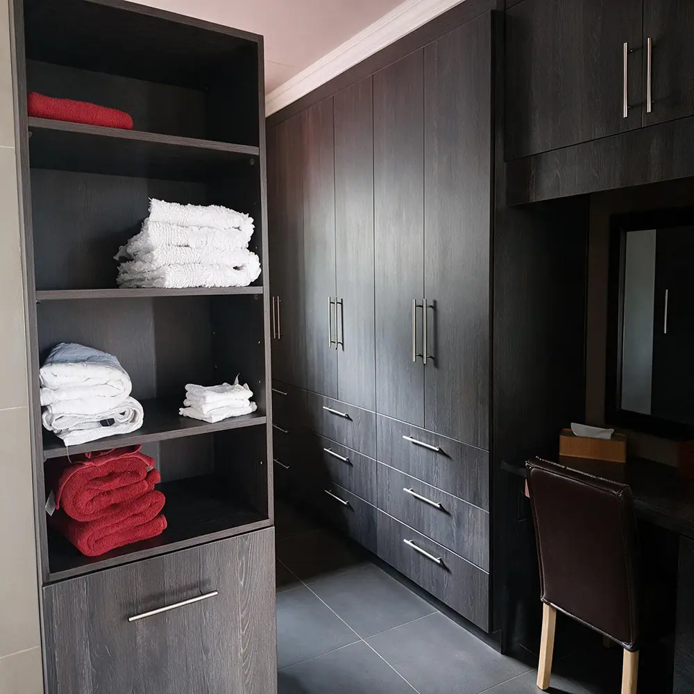 Built-in cupboard and bedroom storage detail