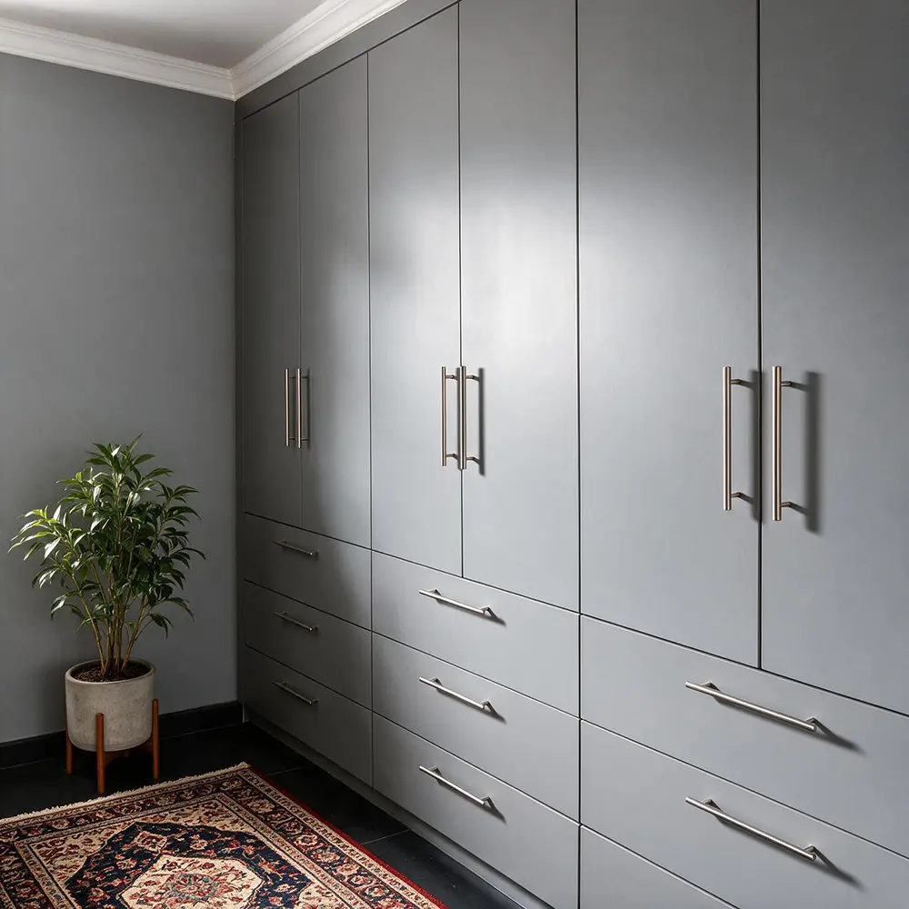 Fitted bedroom cupboard detail
