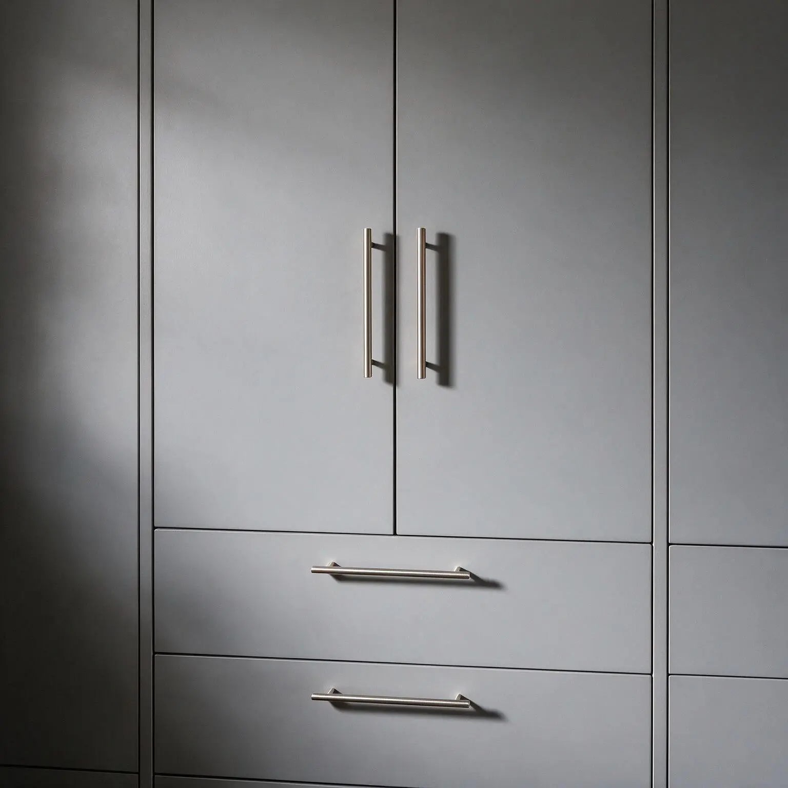 Built-in cupboard detail by Bathroom Galore